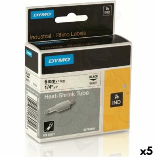 Πλαστικοποιημένη Ταινία για Στυλό Dymo D1 45803 LabelManager™ Λευκό Μαύρο (5 Μονάδες)