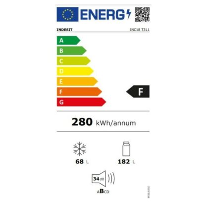 Συνδυασμένο Ψυγείο Hotpoint-Ariston INC18T311 Λευκό (177 x 54 cm)