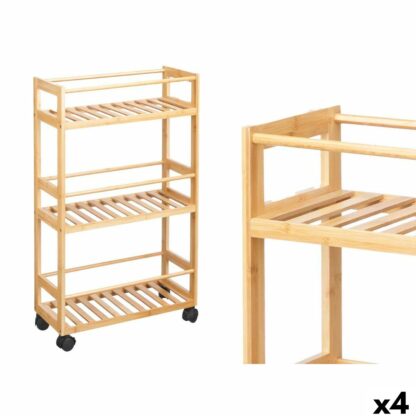 Ράφια Kipit WR5512 Φυσικό Bamboo πολυπροπυλένιο 44,5 x 75 x 20 cm (4 Μονάδες)