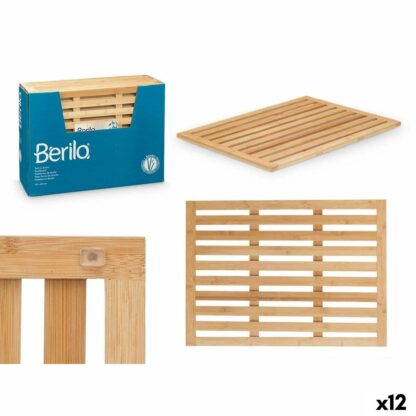 Χαλάκι μπάνιου Berilo BM632-6245 Φυσικό Bamboo 62 x 2 x 45 cm (12 Μονάδες)