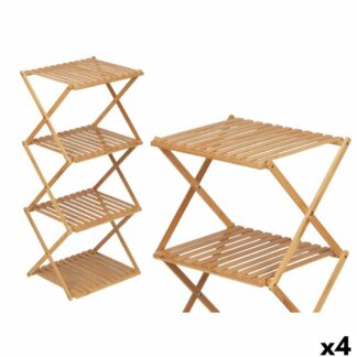 Ράφια Kipit WR5512 Φυσικό Bamboo πολυπροπυλένιο 44,5 x 75 x 20 cm (4 Μονάδες)