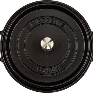 Staub La Cocotte 24cm round black, cast iron