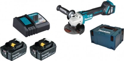 Makita Τροχός 125mm Μπαταρίας Brushless με Ρύθμιση Στροφών 2x5Ah Κωδικός: DGA513RTJ
