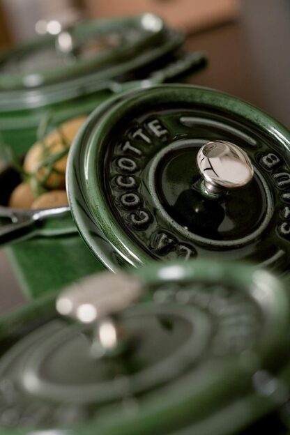 Staub Mini Cocotte 10cm round basil green, cast iron