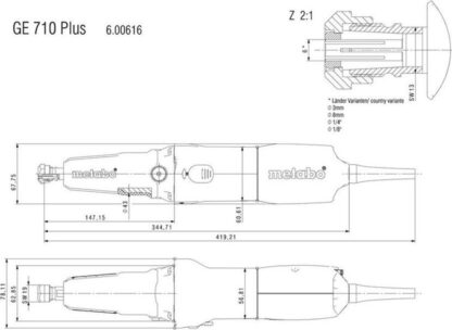Metabo GE 710 Plus Ευθύς Λειαντήρας 710W με Ρύθμιση Ταχύτητας