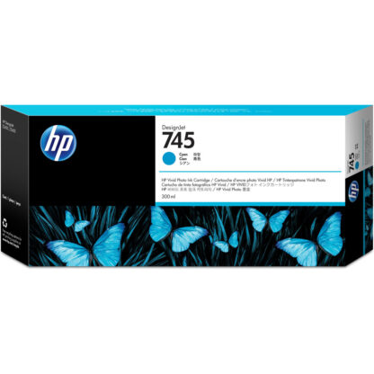 HP 745 Γνήσιο Μελάνι Εκτυπωτή InkJet Κυανό (F9K03A)