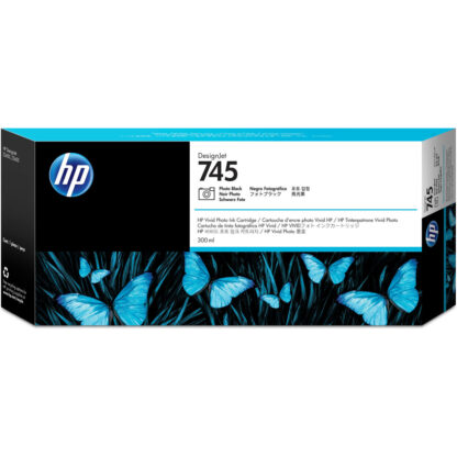 HP 745 Photo Black 300ml Γνήσιο Μελάνι Εκτυπωτή InkJet Μαύρο (F9K04A)