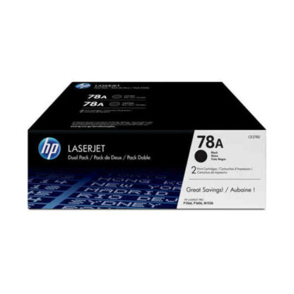 HP 78A Γνήσιο Multipack Toner Laser Εκτυπωτή Μαύρο 2τμχ (CE278AD)