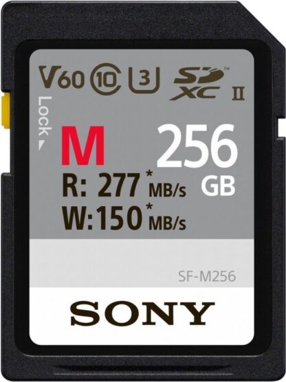 Sony SDXC M series         256GB UHS-II Class 10 U3 V60