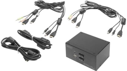 DIGITUS KVM-Switch 2-Port Dual-Display 4K, HDMI