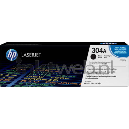 HP 304A Γνήσιο Toner Laser Εκτυπωτή Μαύρο 3500 Σελίδων (CC530A)