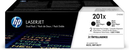 HP 201X Γνήσιο Multipack Toner Laser Εκτυπωτή Μαύρο High Yield 2τμχ (CF400XD)