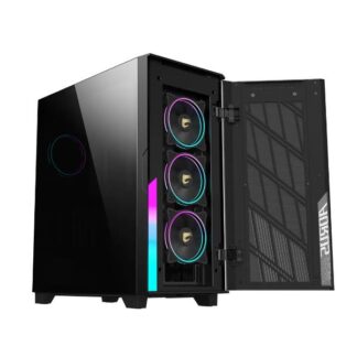 Asus A23 Plus Gaming Midi Tower Κουτί Υπολογιστή με Πλαϊνό Παράθυρο και RGB Φωτισμό Λευκό