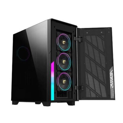 Gigabyte Aorus C500 Gaming Midi Tower Κουτί Υπολογιστή με Πλαϊνό Παράθυρο και RGB Φωτισμό Μαύρο