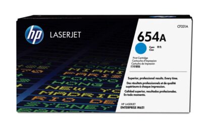 654A HP 654A Cyan Original LaserJet Toner Cartridge (CF331A)