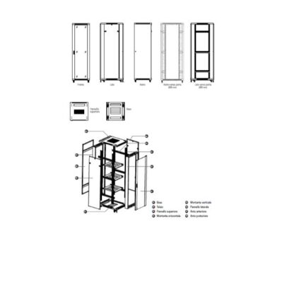 WPN-RNA-27606BS RACK IP20 RNA 27U 600X600 NERO SMONTATO