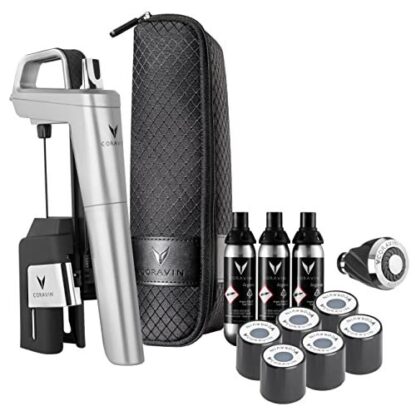 Coravin Wine System  silver Timeless Six + 12 pcs.