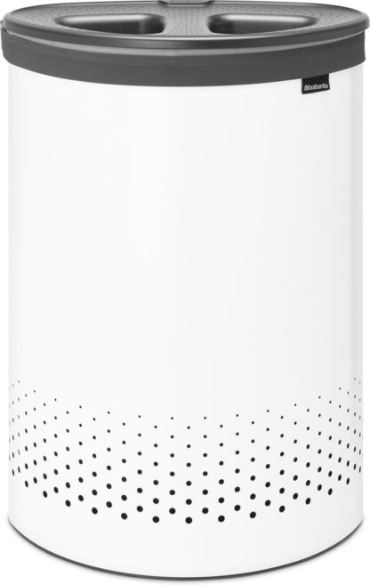 Brabantia Laundry Bin, 55 L dark grey / white
