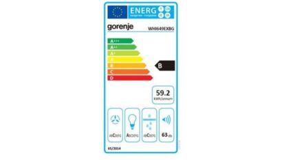 Gorenje WHI649EXBG free-standing wall hood, 60cm
