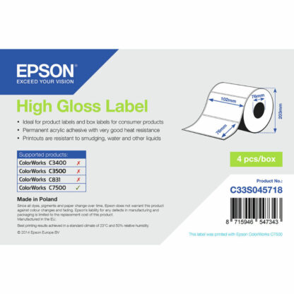 Ετικέτες για Εκτυπωτή Epson C33S045718 Λευκό (1 μονάδα)