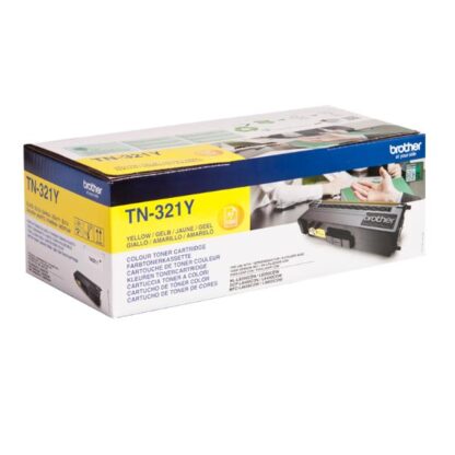 Brother TN-321Y Γνήσιο Toner Laser Εκτυπωτή Κίτρινο 1500 Σελίδων (TN-321Y)
