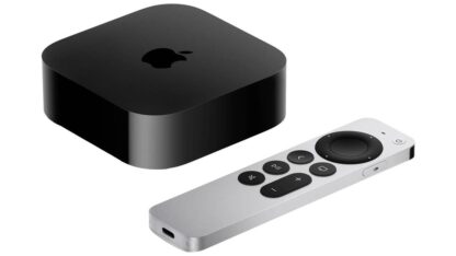 Apple TV Box TV 4K MN893FD/A 4K UHD με WiFi και 128GB Αποθηκευτικό Χώρο με Λειτουργικό tvOS και Siri