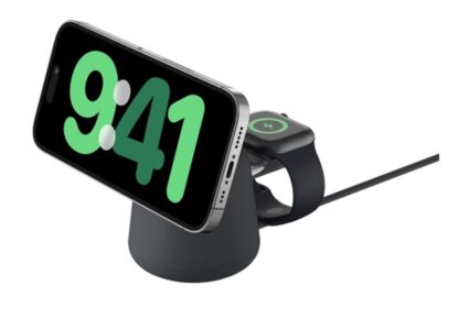 Belkin Φορτιστής Magsafe 15W Power Delivery Γκρι (Boostcharge Pro 2in1)