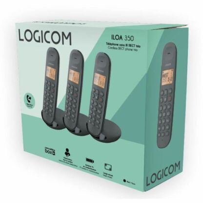 Ασύρματο Τηλέφωνο Logicom ILOA 350 TRIO Μαύρο