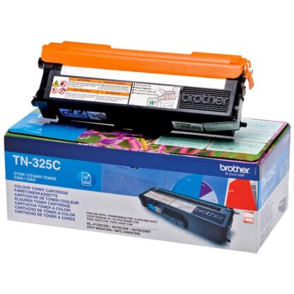 Brother TN-325C Γνήσιο Toner Laser Εκτυπωτή Κυανό High Capacity 3500 Σελίδων (TN-325C)