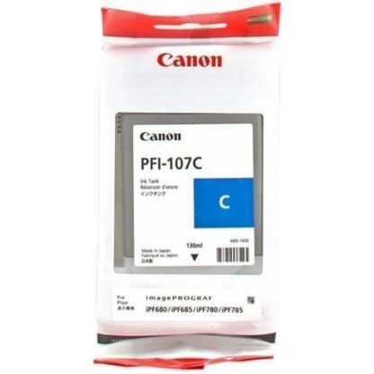 Αυθεντικό Φυσίγγιο μελάνης Canon PFI-107C Κυανό