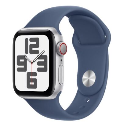Apple Watch SE GPS + Cellular, Cassa 40 mm in alluminio color argento con Cinturino Sport