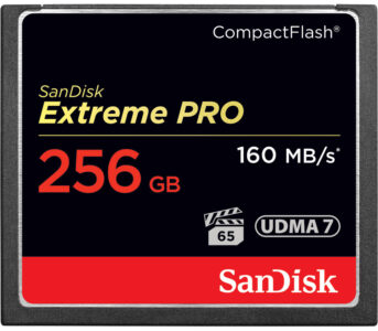 SanDisk Extreme Pro CF     256GB 160MB/s         SDCFXPS-256G-X46