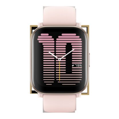 Amazfit Active Aluminium 42mm Αδιάβροχο Smartwatch με Παλμογράφο (Petal Pink)