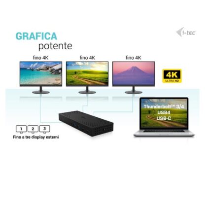 Docking Universale USB3.0/USB-C/ TB - Triplo Monitor  4K (3 Monitor: 2xDP, 3xHDMI)  + PD 1