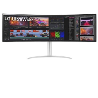 LG 49WQ95C-W Ultrawide IPS HDR Curved Monitor 49" 5120x1440 144Hz με Χρόνο Απόκρισης 5ms GTG