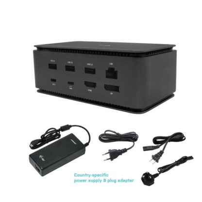 Docking station USB4 per Doppio Monitor 4K (1xHDMI + 1xDP) + PD80W con alimentatore 100W