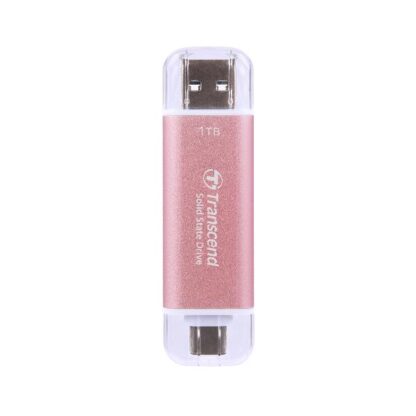 Transcend Esd310p 1.0TB USB 3.2 SSD Stick με σύνδεση USB-A & USB-C Ροζ