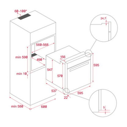 Φούρνος Teka HSB635S 70 L