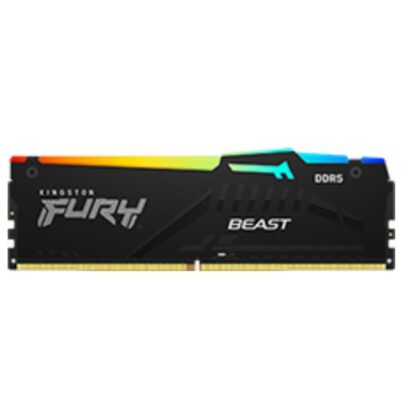 Kingston Fury Beast RGB 32GB DDR5 RAM με 2 Modules (2x16GB) και Ταχύτητα 6000 για Desktop Κωδικός: KF560C36BBE2AK2-32