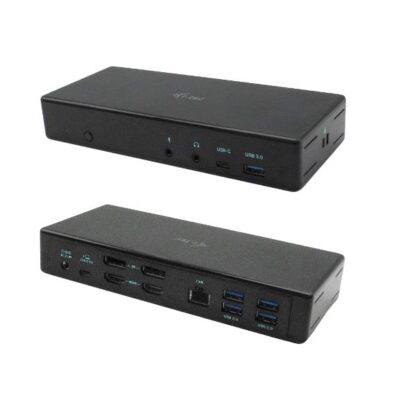 i-tec USB-C Docking Station με HDMI/DisplayPort 4K PD Ethernet και σύνδεση 2 Οθονών Μαύρο