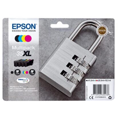 Epson 35XL Γνήσιο Πακέτο 4 Μελανιών Εκτυπωτή InkJet Κίτρινο / Κυανό / Ματζέντα / Μαύρο (C13T35964010)