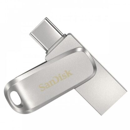 Sandisk Ultra Dual Drive Luxe 256GB USB 3.1 Stick με σύνδεση USB-C Ασημί