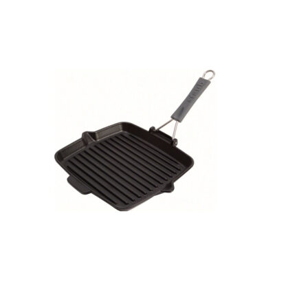 Staub Square Grill Pan  24cm cast iron, black, induction