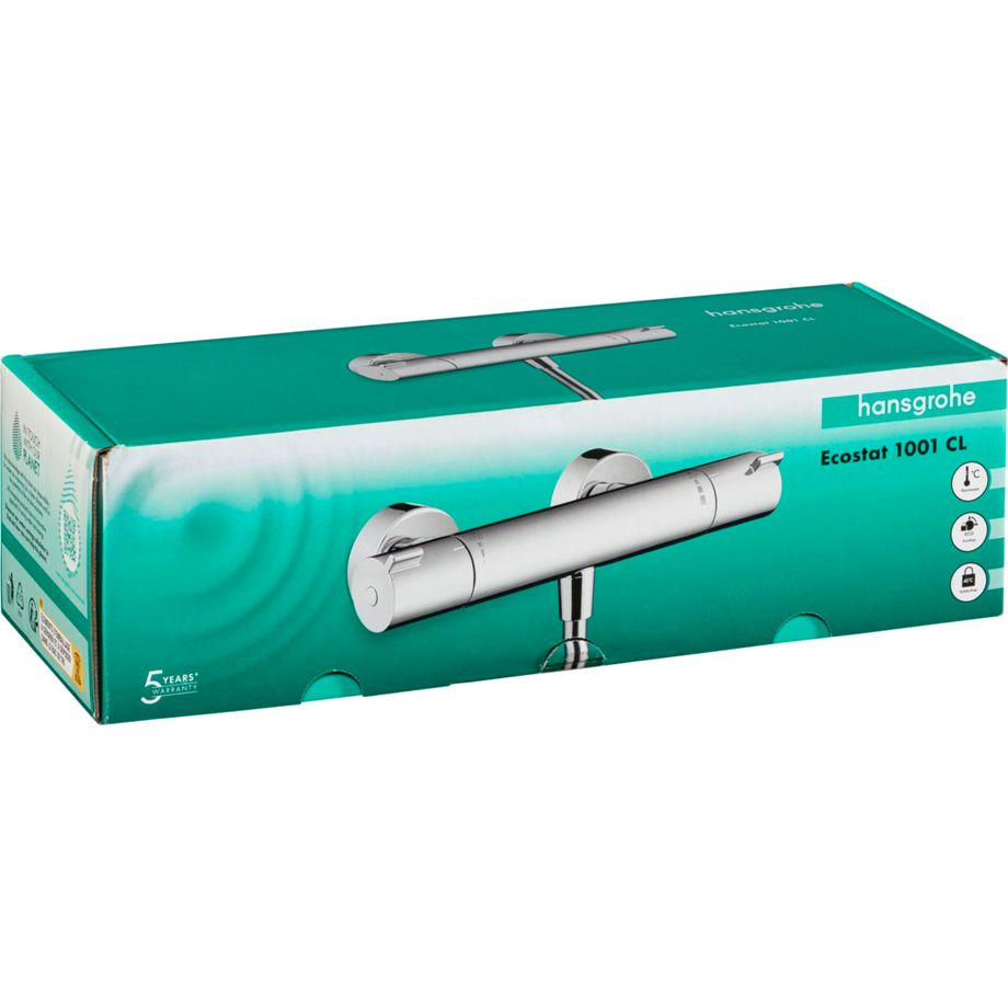 Hansgrohe Ecostat 1001 CL Μπαταρία Μπανιέρας Θερμοστατική Ασημί Κωδικός: 13211000 Hansgrohe Ecostat 1001 CL Μπαταρία Μπανιέρας Θερμοστατική Ασημί Κωδικός: 13211000