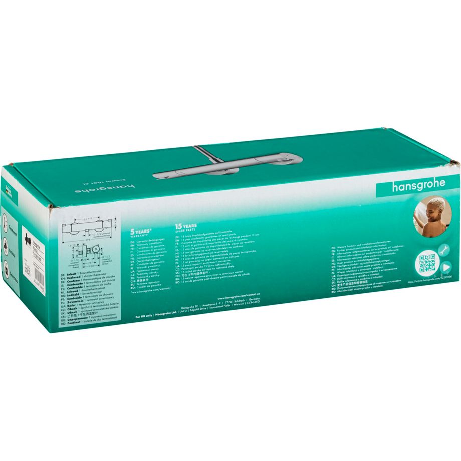 Hansgrohe Ecostat 1001 CL Μπαταρία Μπανιέρας Θερμοστατική Ασημί Κωδικός: 13211000 Hansgrohe Ecostat 1001 CL Μπαταρία Μπανιέρας Θερμοστατική Ασημί Κωδικός: 13211000