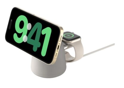 Belkin Φορτιστής Magsafe 15W Λευκός (BoostCharge Pro 2-in-1)