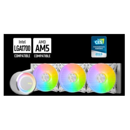 MSI MAG CoreLiquid E360 Υδρόψυξη Επεξεργαστή Τριπλού Ανεμιστήρα 120mm για Socket AM4/AM5/1700/1200/115x με ARGB Φωτισμό Λευκή