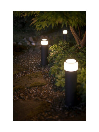 Philips Hue Calla Extension Led Plinth Light Black Φωτιστικό Κολωνάκι LED Εξωτερικού Χώρου 8W RGB IP65 Μαύρο