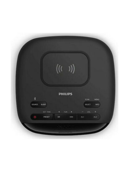 Philips DAB+ Επιτραπέζιο Ψηφιακό Ρολόι με Ξυπνητήρι, Ραδιόφωνο και Ασύρματη Φόρτιση TAR7705/10