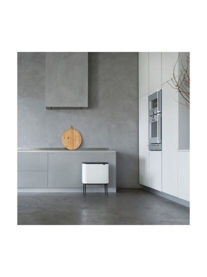 Brabantia Bo Πλαστικός Κάδος Απορριμμάτων Λευκός 34lt